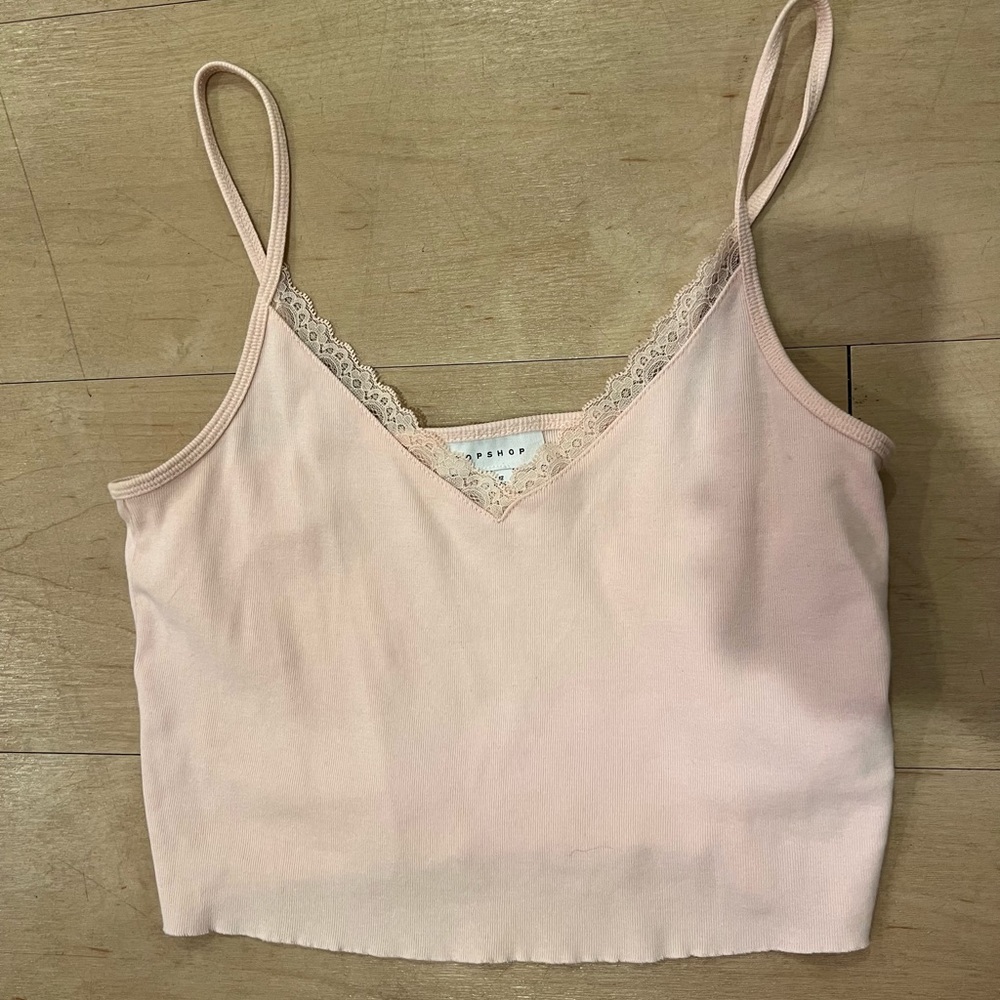 Top shop Pink Lace Tank Top
